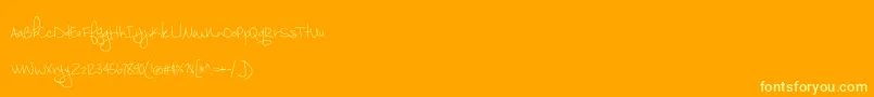 BmdSeptemberMornings Font – Yellow Fonts on Orange Background