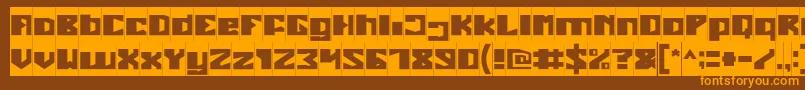 EnermousInverse Font – Orange Fonts on Brown Background