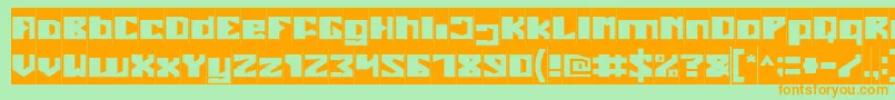 EnermousInverse Font – Orange Fonts on Green Background