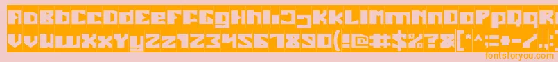 EnermousInverse Font – Orange Fonts on Pink Background