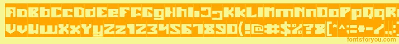 EnermousInverse Font – Orange Fonts on Yellow Background