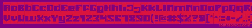 EnermousInverse Font – Red Fonts on Purple Background