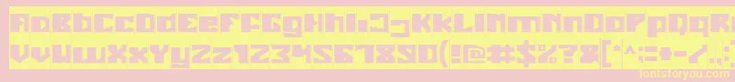 EnermousInverse Font – Yellow Fonts on Pink Background