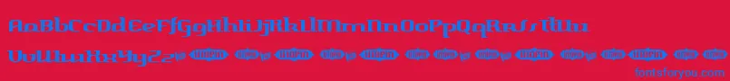 HarperFreeVersion Font – Blue Fonts on Red Background