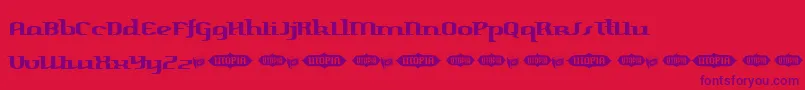 HarperFreeVersion Font – Purple Fonts on Red Background