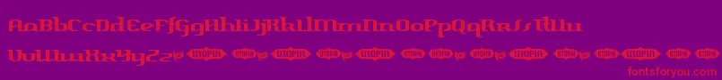 HarperFreeVersion Font – Red Fonts on Purple Background
