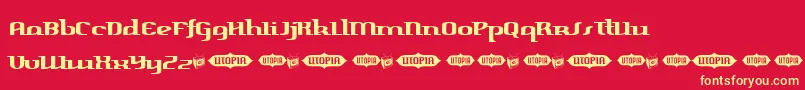 HarperFreeVersion Font – Yellow Fonts on Red Background