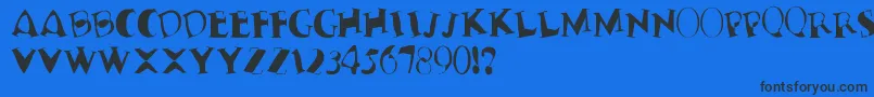 TerribleNervz Font – Black Fonts on Blue Background