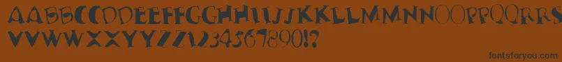 TerribleNervz Font – Black Fonts on Brown Background