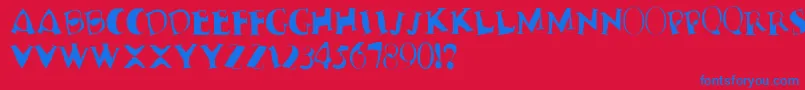 TerribleNervz Font – Blue Fonts on Red Background