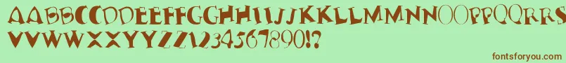 TerribleNervz Font – Brown Fonts on Green Background