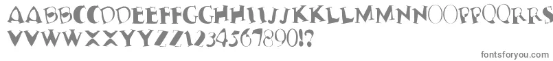 TerribleNervz-Schriftart – Graue Schriften auf weißem Hintergrund