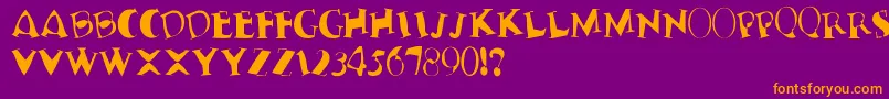 TerribleNervz Font – Orange Fonts on Purple Background