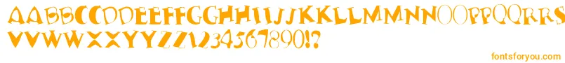 TerribleNervz Font – Orange Fonts on White Background