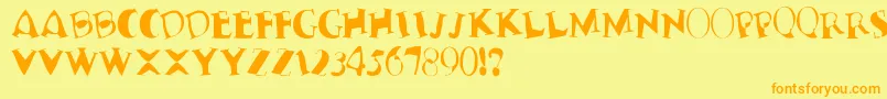 TerribleNervz Font – Orange Fonts on Yellow Background