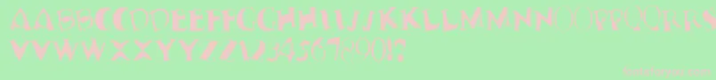 Шрифт TerribleNervz – розовые шрифты на зелёном фоне