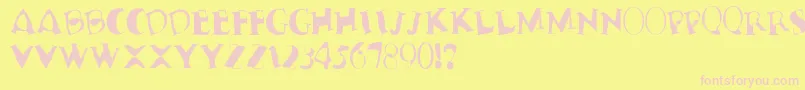 TerribleNervz Font – Pink Fonts on Yellow Background