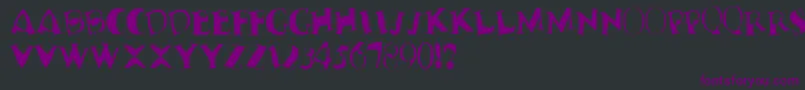 TerribleNervz-fontti – violetit fontit mustalla taustalla