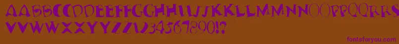 TerribleNervz-Schriftart – Violette Schriften auf braunem Hintergrund