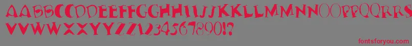 TerribleNervz Font – Red Fonts on Gray Background