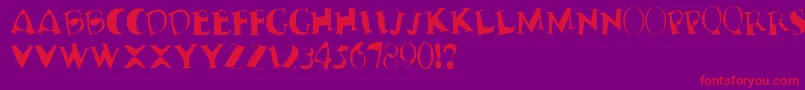 fuente TerribleNervz – Fuentes Rojas Sobre Fondo Morado