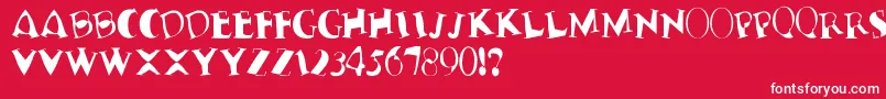 TerribleNervz Font – White Fonts on Red Background