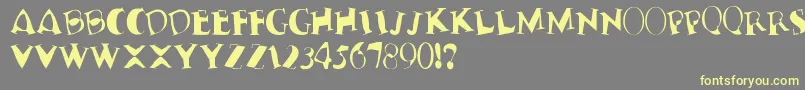 TerribleNervz-fontti – keltaiset fontit harmaalla taustalla