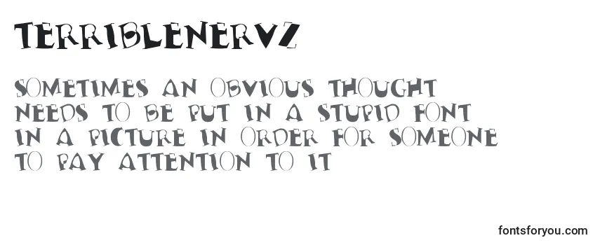 Review of the TerribleNervz Font