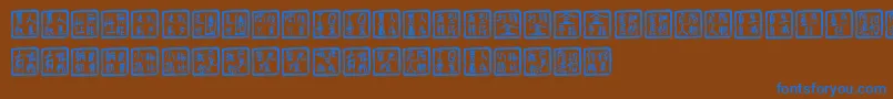 Chinesewhisper Font – Blue Fonts on Brown Background