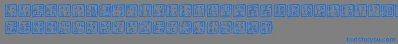 Chinesewhisper Font – Blue Fonts on Gray Background