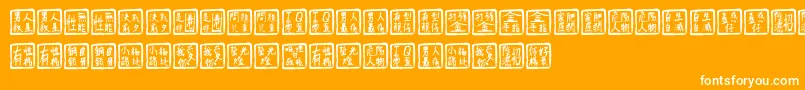 Chinesewhisper Font – White Fonts on Orange Background