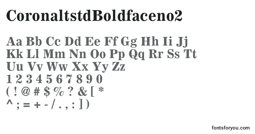 Fuente CoronaltstdBoldfaceno2 - alfabeto, números, caracteres especiales
