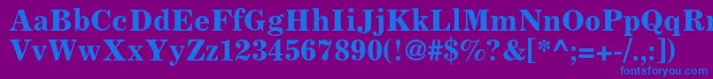 CoronaltstdBoldfaceno2 Font – Blue Fonts on Purple Background