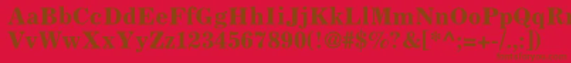 Fonte CoronaltstdBoldfaceno2 – fontes marrons em um fundo vermelho