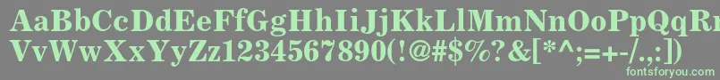 フォントCoronaltstdBoldfaceno2 – 灰色の背景に緑のフォント