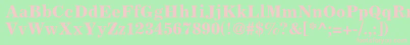 CoronaltstdBoldfaceno2 Font – Pink Fonts on Green Background