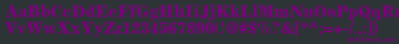 CoronaltstdBoldfaceno2 Font – Purple Fonts on Black Background