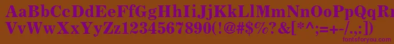 CoronaltstdBoldfaceno2 Font – Purple Fonts on Brown Background