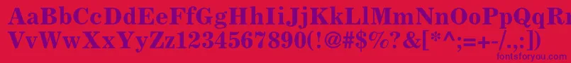 CoronaltstdBoldfaceno2 Font – Purple Fonts on Red Background