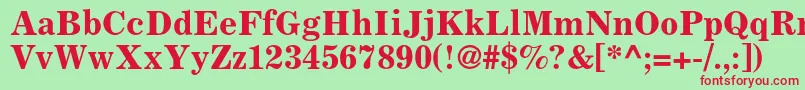 CoronaltstdBoldfaceno2 Font – Red Fonts on Green Background