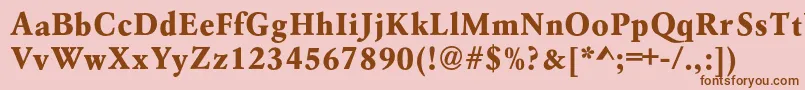 Azgaramondextraboldc Font – Brown Fonts on Pink Background