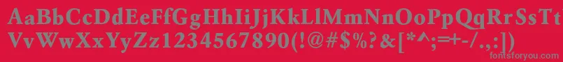 Azgaramondextraboldc Font – Gray Fonts on Red Background