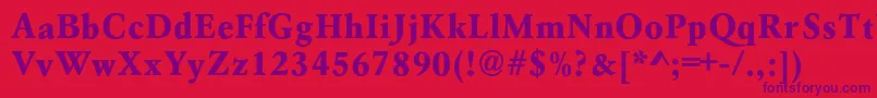 Azgaramondextraboldc Font – Purple Fonts on Red Background