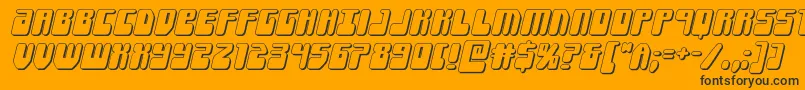 Шрифт Forcemajeure3Dital – чёрные шрифты на оранжевом фоне