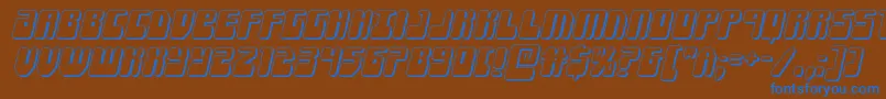 Forcemajeure3Dital-fontti – siniset fontit ruskealla taustalla