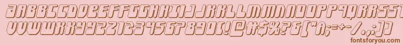 Czcionka Forcemajeure3Dital – brązowe czcionki na różowym tle