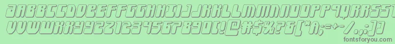 Шрифт Forcemajeure3Dital – серые шрифты на зелёном фоне