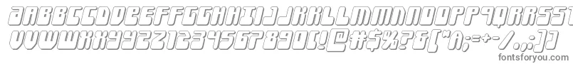 Шрифт Forcemajeure3Dital – серые шрифты на белом фоне