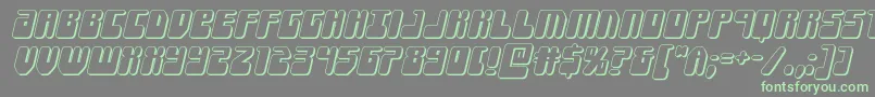 Шрифт Forcemajeure3Dital – зелёные шрифты на сером фоне