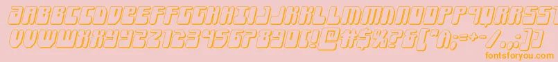 Forcemajeure3Dital Font – Orange Fonts on Pink Background
